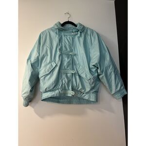 Vintage Forte Bomber Style Ski Jacket Womens Size 10- Large Light Blue
